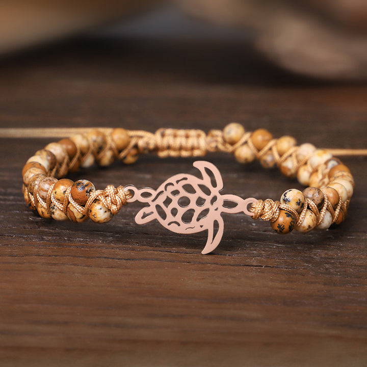 Natural Stone Turtle Bracelet