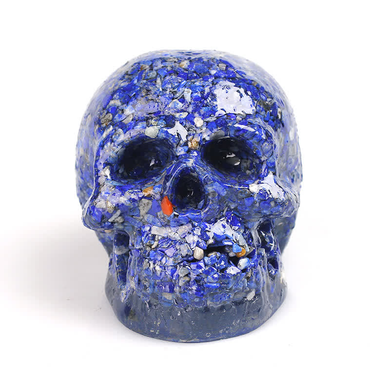 Olivenorma Natural Crystal Skull Gemstone Decoration