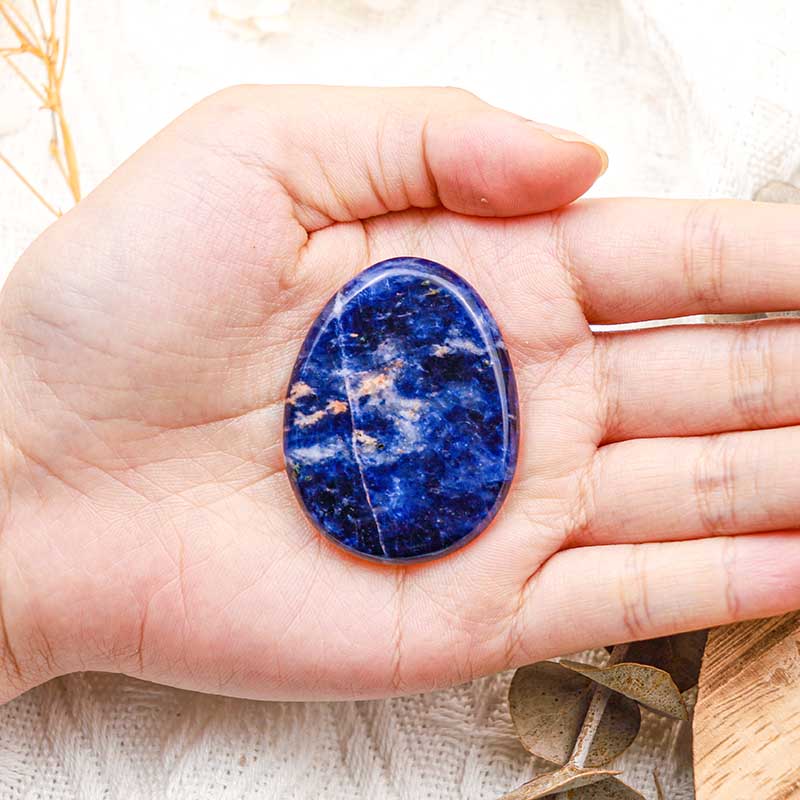 Olivenorma Sodalite Calm Thumb Worry Stone - image 1