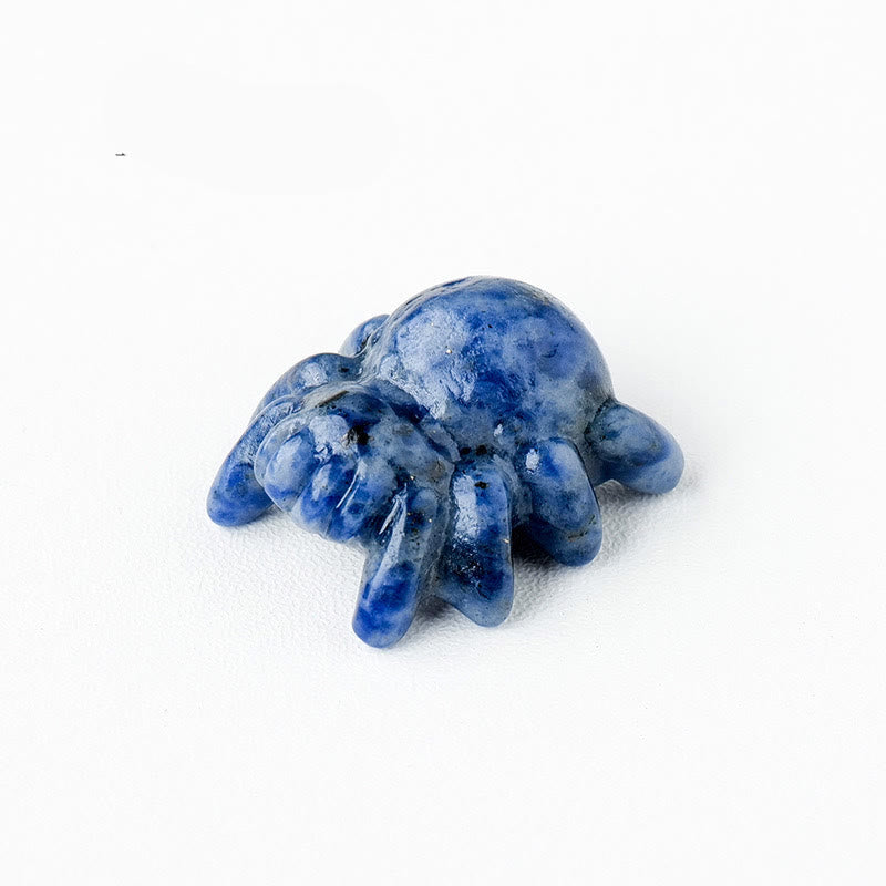 Olivenorma Natural Crystal Spider Carving Gemstone Decoration - Blue Aventurine - image 23