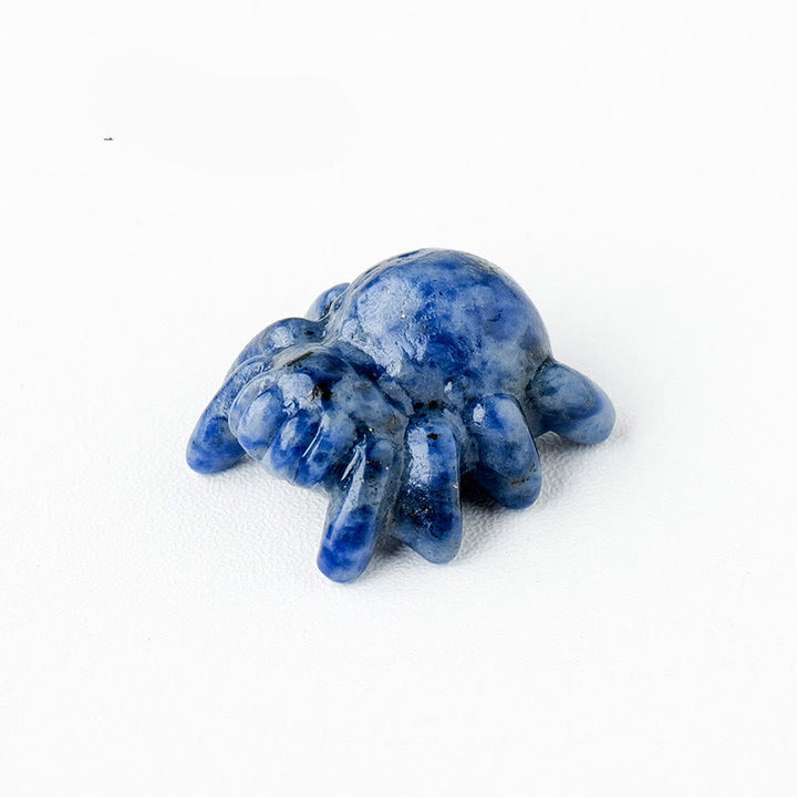 Olivenorma Natural Crystal Spider Carving Gemstone Decoration - Blue Aventurine - image 23