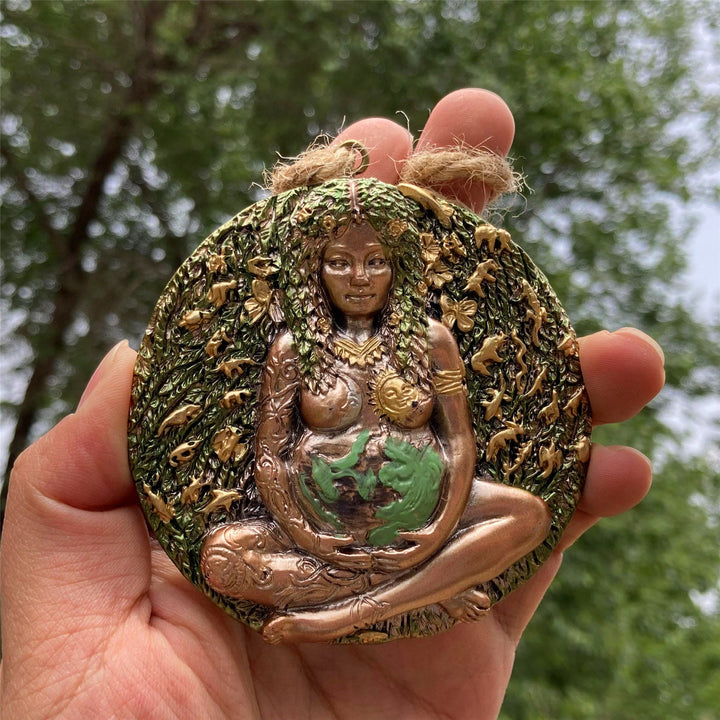 Olivenorma Statue Of Goddess Gaia Pendant Resin Decorations Wall Decor