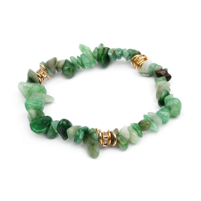 Olivenorma Irregular Stone Crystal Crushed Beads Bracelet