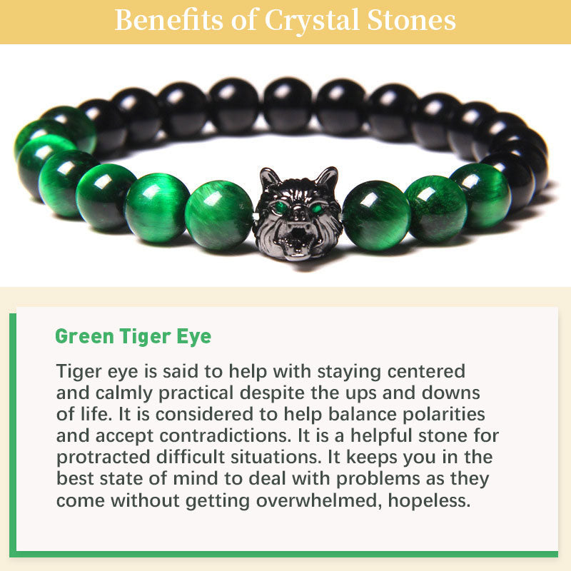 Olivenorma Green Tiger Eye Wolf Bracelet - image 3