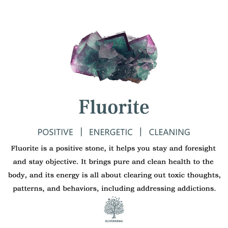 Olivenorma Fluorite Leaves Rose Quartz Base Feng Shui Tree