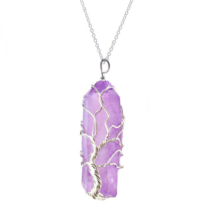 Olivenorma"Life Energy" - Tree of Life Crystal Necklace