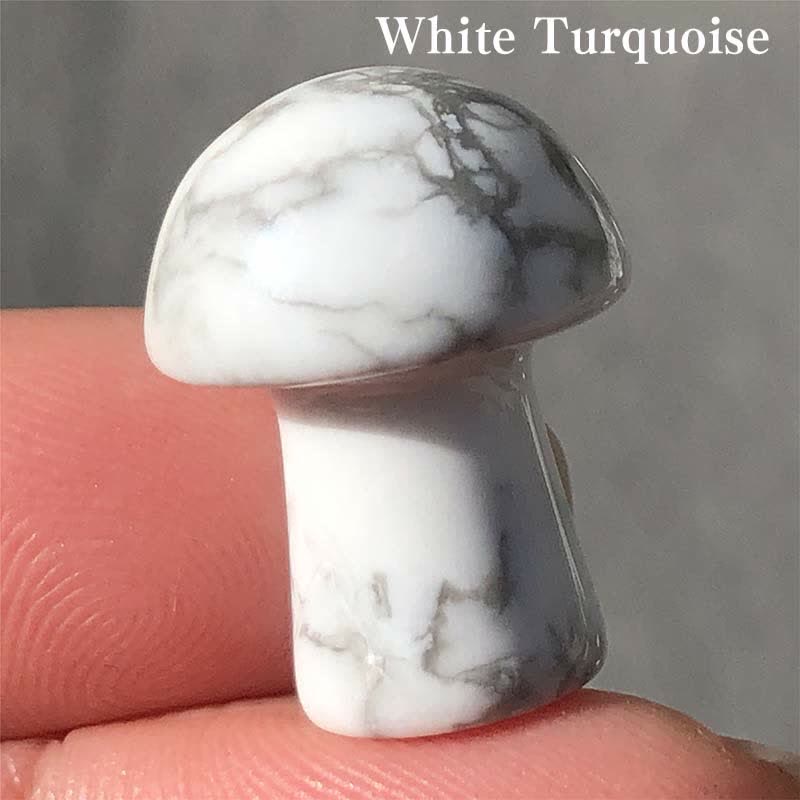 Olivenorma Natural Crystal Mini Mushroom Decoration  - White Turquoise - image 25