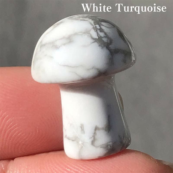 Olivenorma Natural Crystal Mini Mushroom Decoration  - White Turquoise - image 25