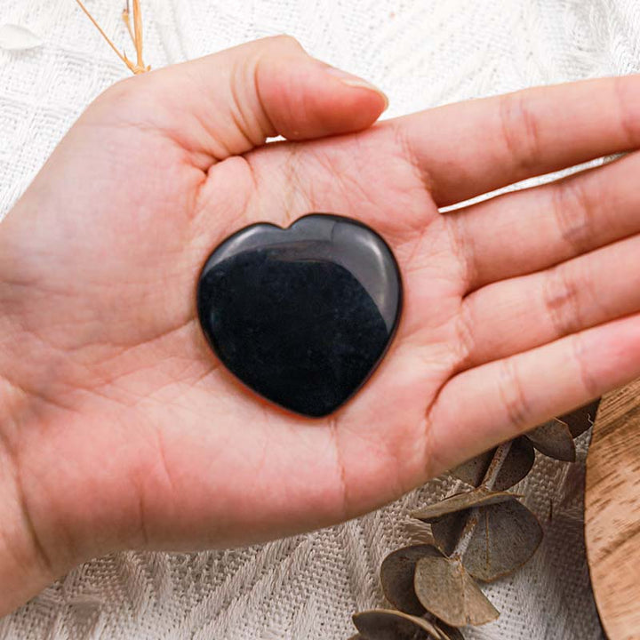 Olivenorma Black Obsidian Heart Worry Stone