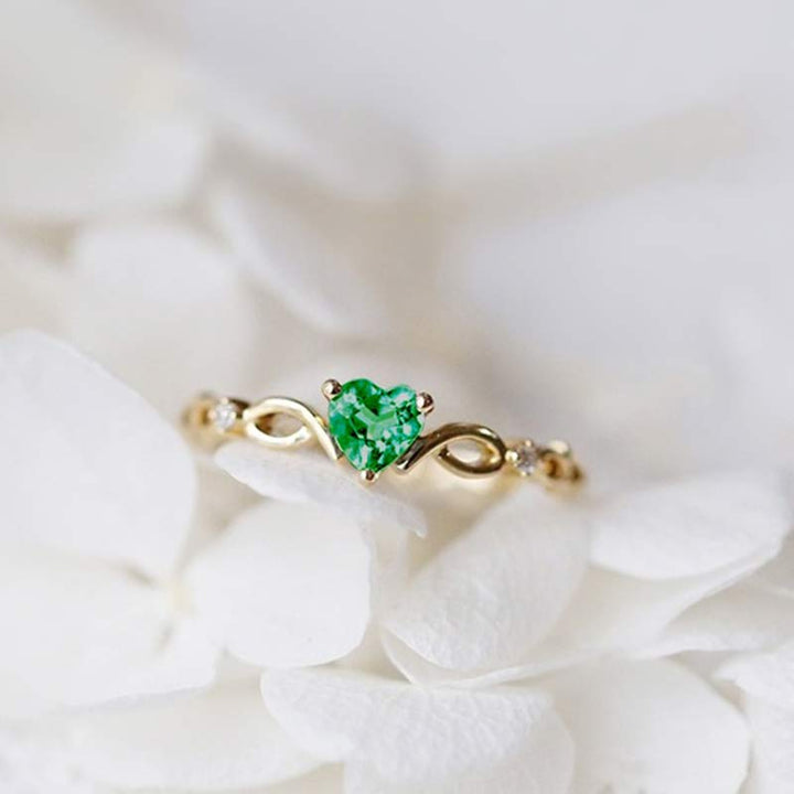 FREE Today: The Eternal Heart - Birthstone Ring - Gold-Green - 14 - image 6