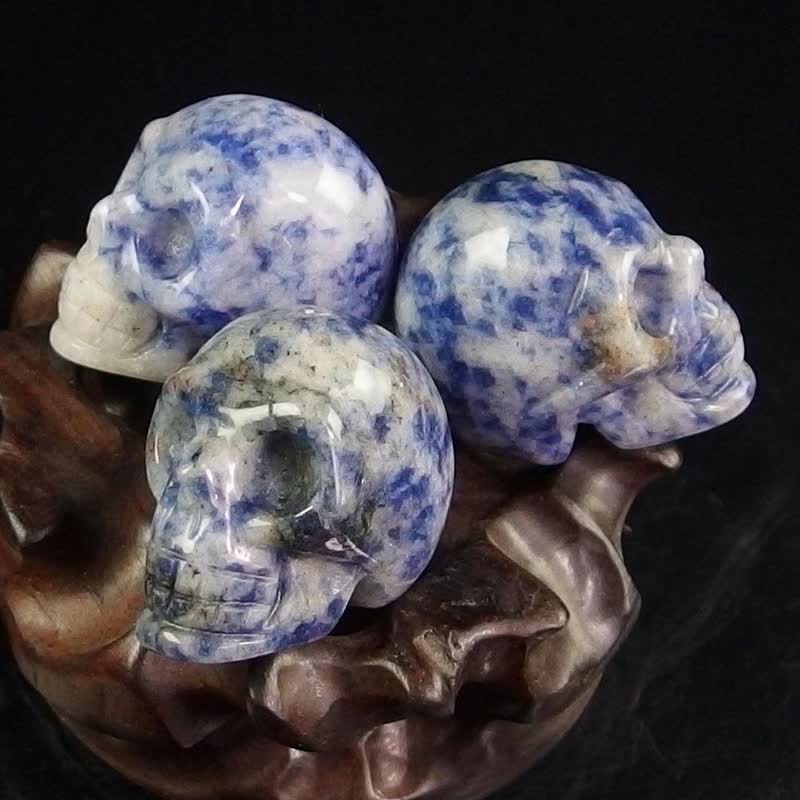 Olivenorma Sodalite Crystal Skull Decoration