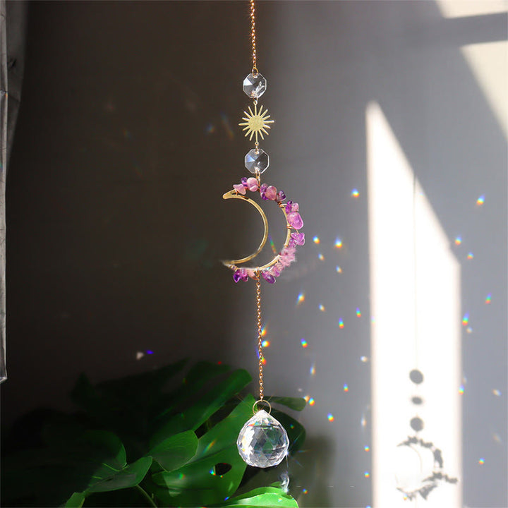 Olivenorma Moon Suncatcher Wall Hanging Wind Chime