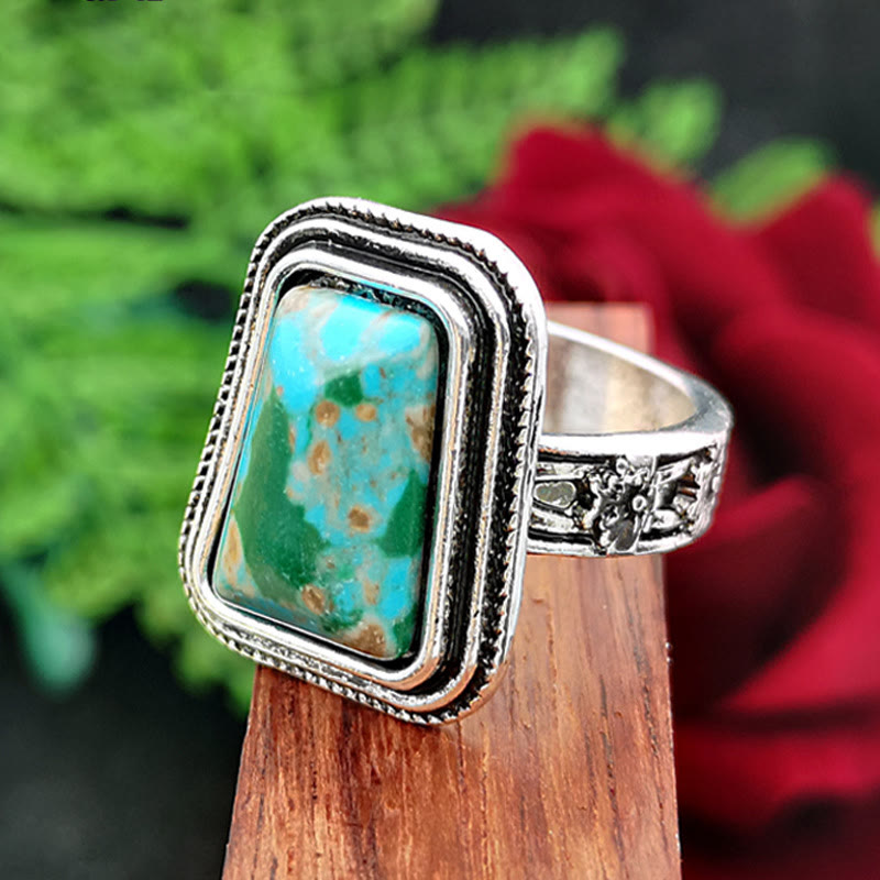 Olivenorma Emperor Stone Embossed Rose Ring - 10 - image 0