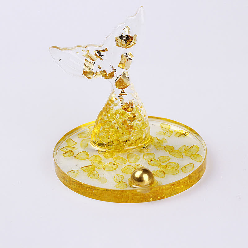 Olivenorma Crystal Gravel Glue Mermaid Tail Phone Holder Decoration