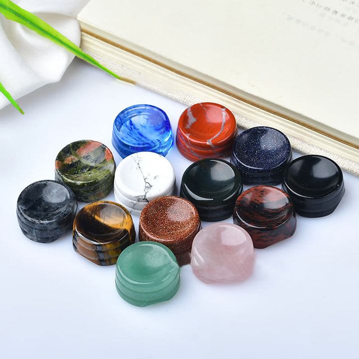 Olivenorma Natural Mineral Crystal Base Round Ball Holder Gemstone Decoration - image 0