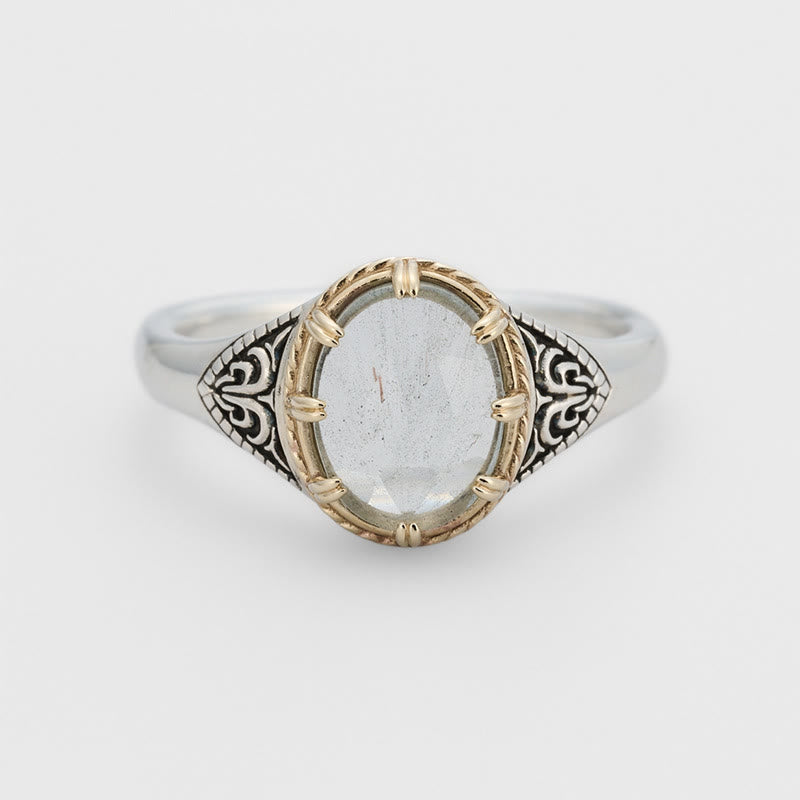 Olivenorma Natural Labradorite 925 Sterling Silver Ring - image 3