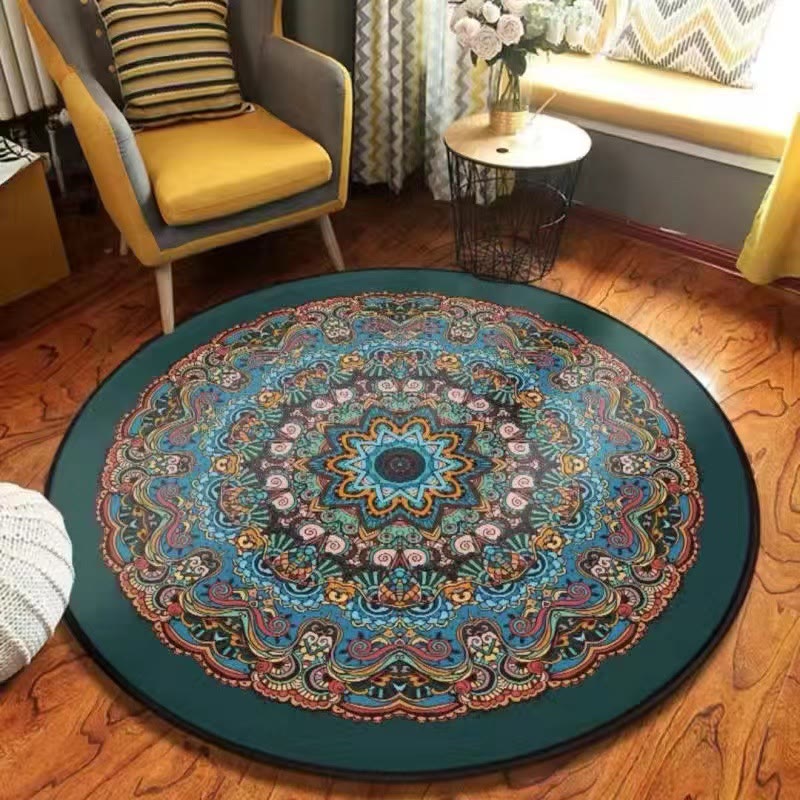 Olivenorma Mandala Round Area Rug Machine Washable Carpet - Mandala#4 - 140*140cm - Crystal Velvet - image 5