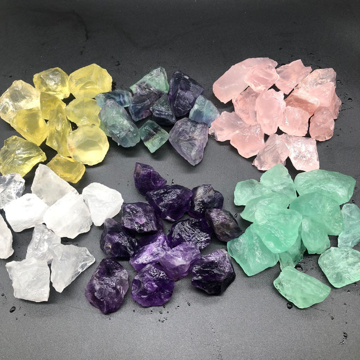 Olivenorma Crystal Rainbow Fluorite Natural Stone - 3-5cm - Mixed Color Stone - image 13