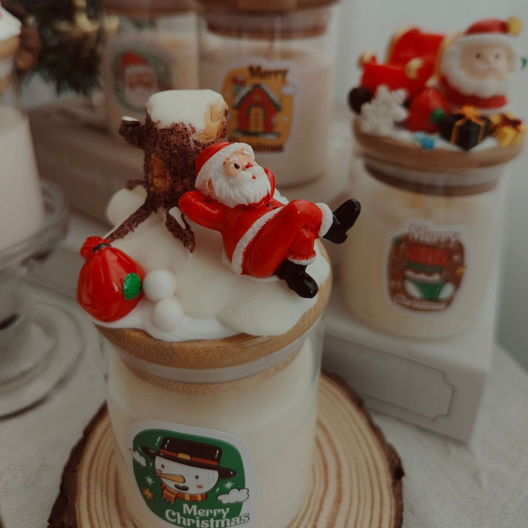 Olivenorma Christmas Santa Decor Candle