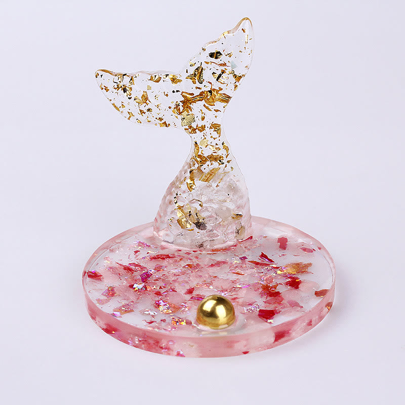 Olivenorma Crystal Gravel Glue Mermaid Tail Phone Holder Decoration