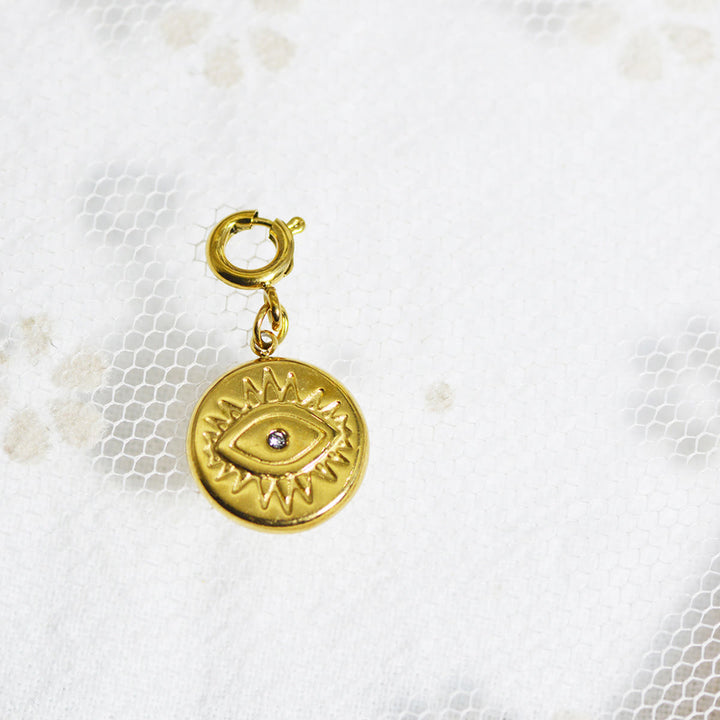 Olivenorma Geometric Round Or Water Drop Crystal Gold Pendant Necklace - Round & Evil Eye #3 - Necklace #4 - image 31