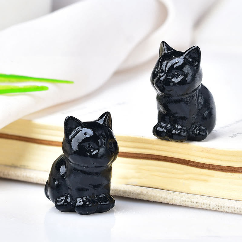 Olivenorma Crystal Kitten Stone Carving Crafts Gemstone Decoration - image 5