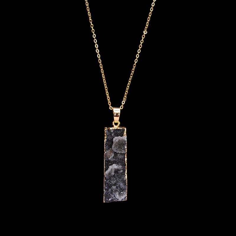 Olivenorma Natural Crystal Stone Necklace