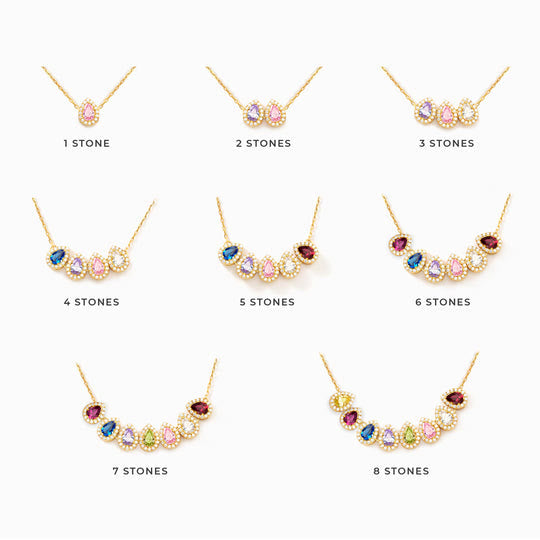 Olivenorma Tears Of Joy 1-8 Teardrop Birthstone Gift Card Necklace - image 6