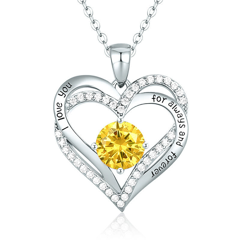 Olivenorma "I Love You Always and Forever" – Forever Love Birthstone Heart Necklace - image 26