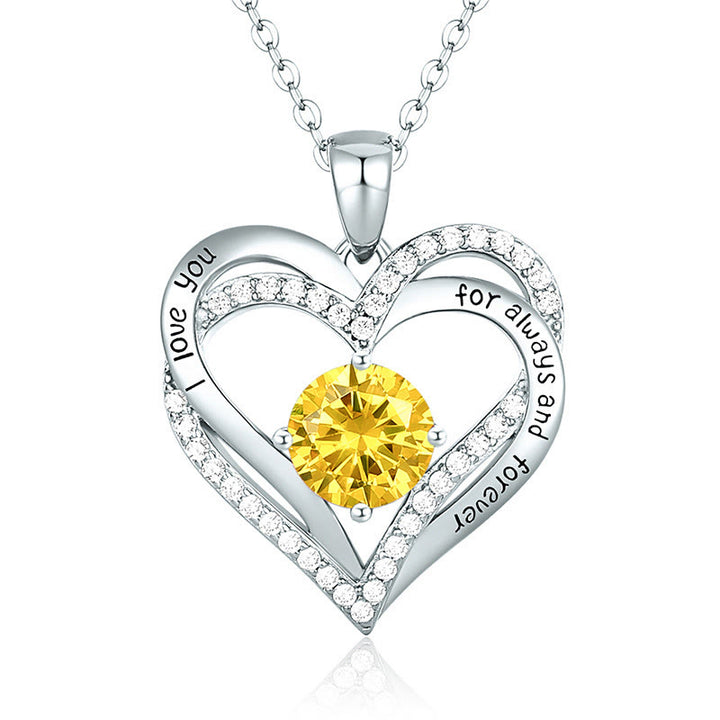 Olivenorma "I Love You Always and Forever" – Forever Love Birthstone Heart Necklace - image 26