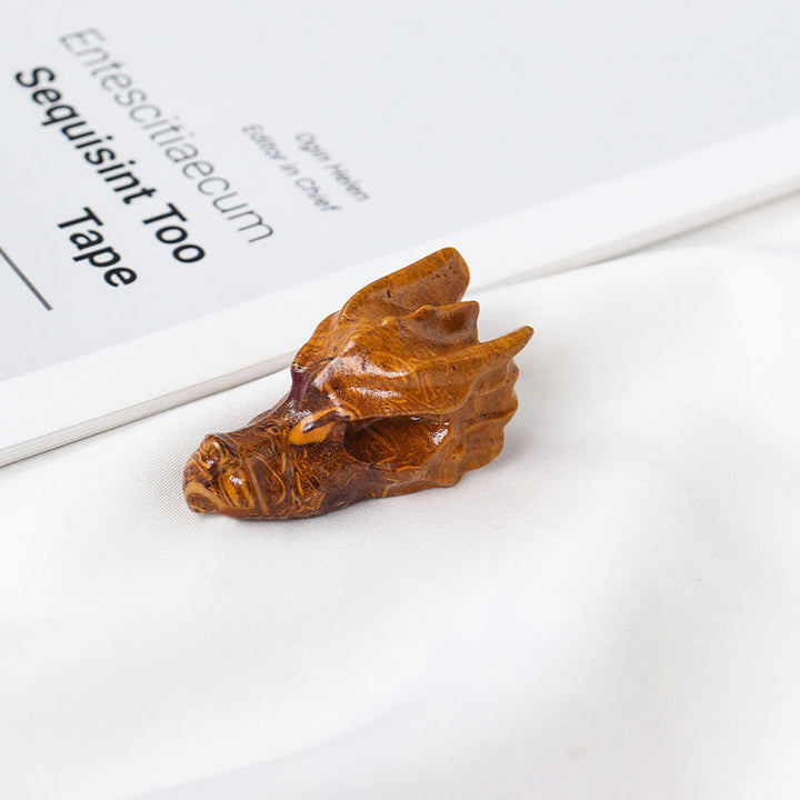 Olivenorma 1.5Inch Crystal Dragon Skull Statue Gemstone Decoration - image 20