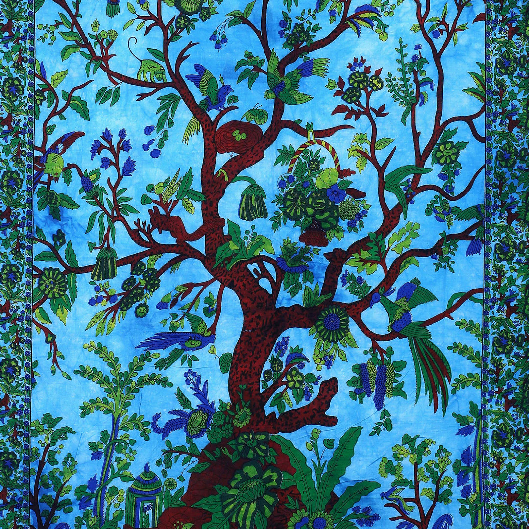 Olivenorma Green Tree Of Life Wall Hanging Psychedelic Tapestry