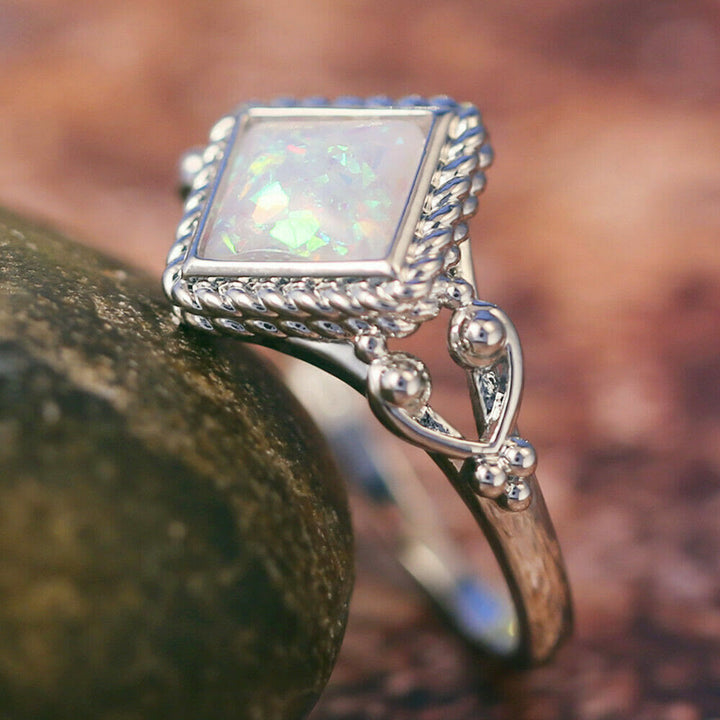 Olivenorma Oval Cut Fire Opal Ring