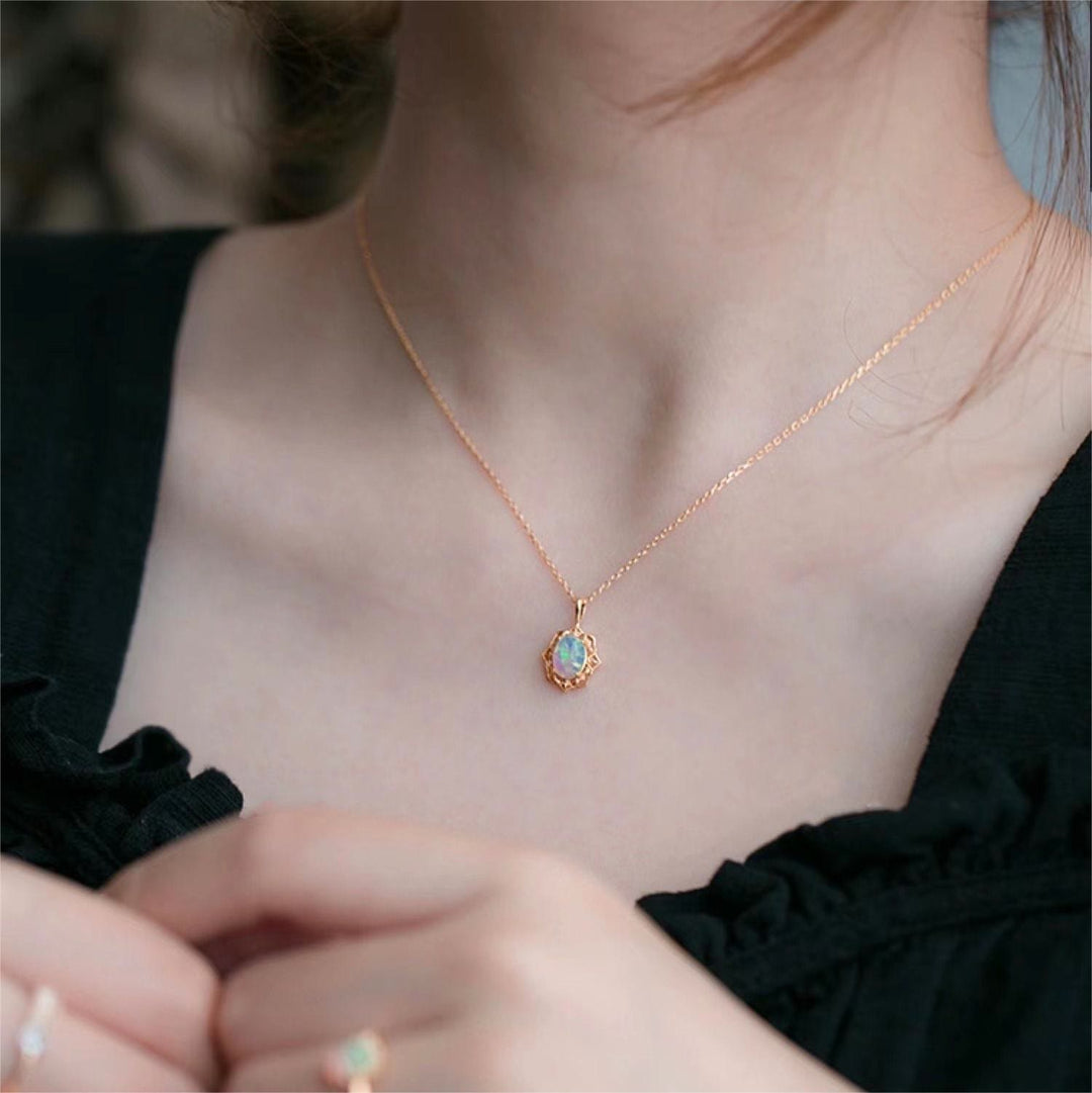 Olivenorma Vintage Style Copper Lace Adjustable Necklace