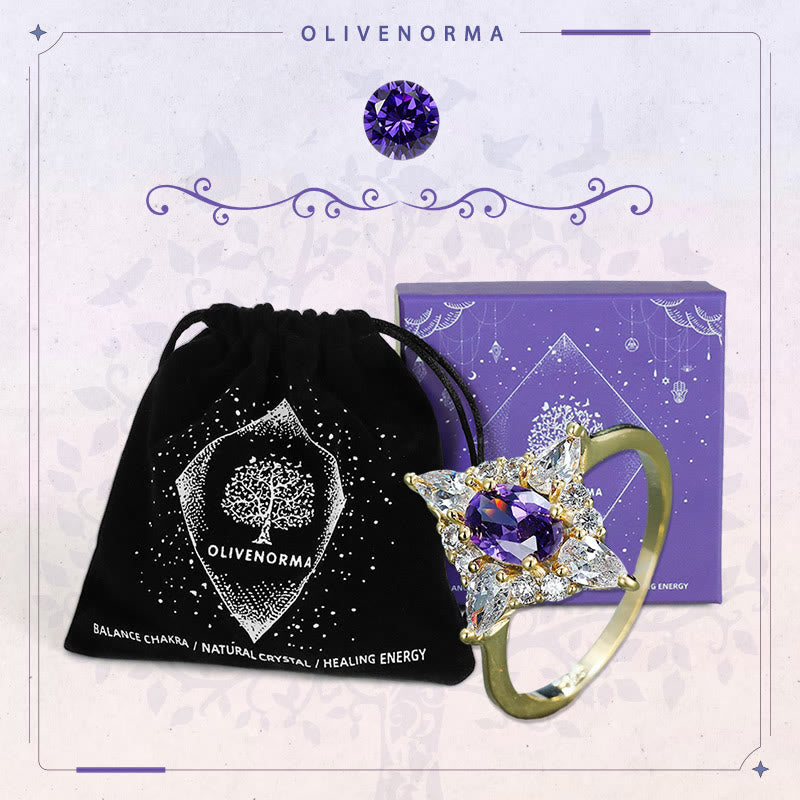 FREE Today: Elegant Amethyst with Zircon Gold Ring  - image 7