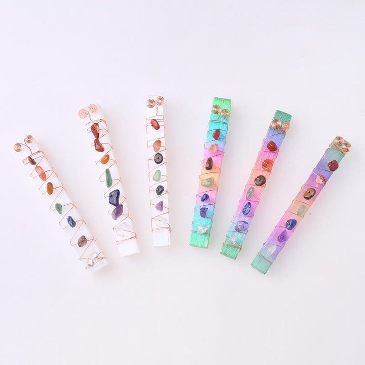 Olivenorma Chakra Moroccan Plaster Crystal Wands