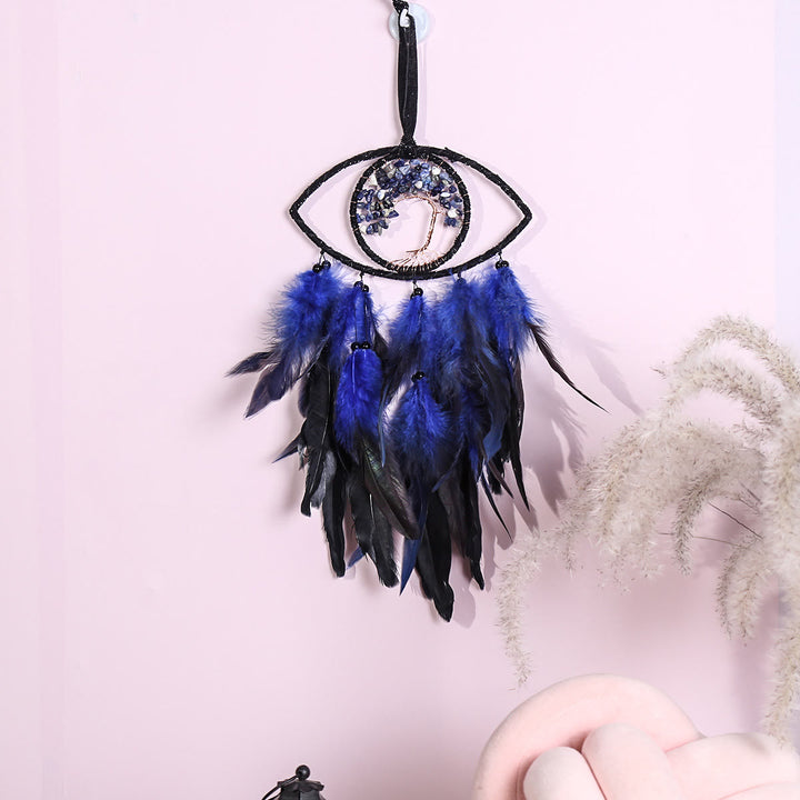 Olivenorma Sodalite Tree of Life Feather Dream Catcher