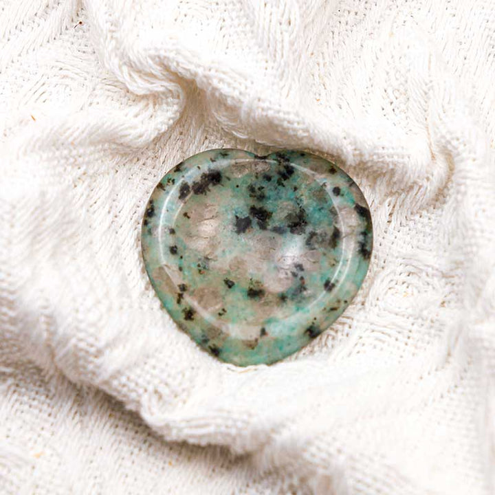 Olivenorma Dalmatian Jasper Heart Worry Stone - image 4