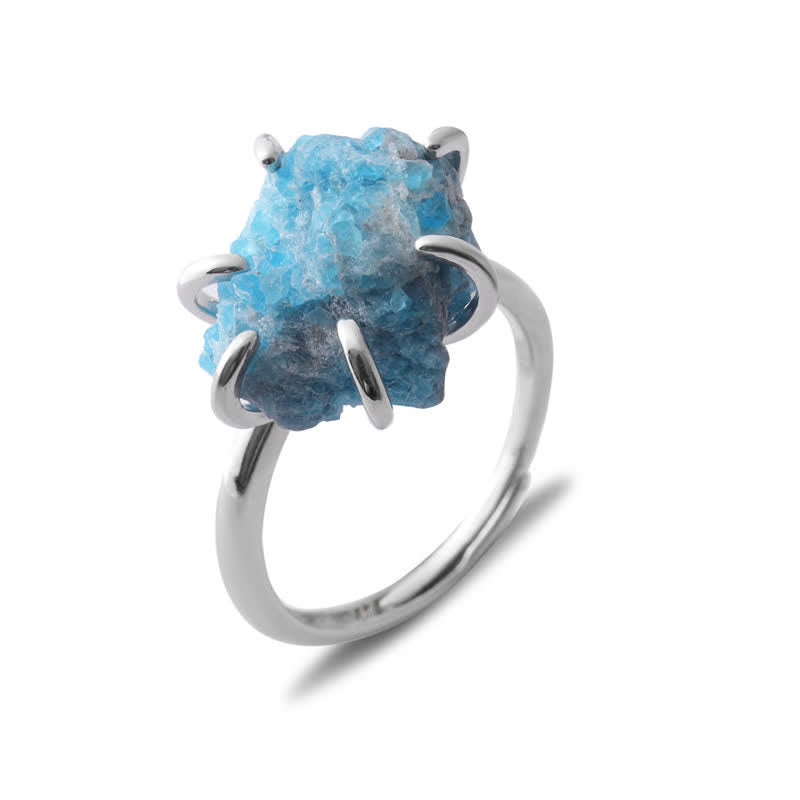 Olivenorma Six Claws Natural Crystal Adjustable Ring