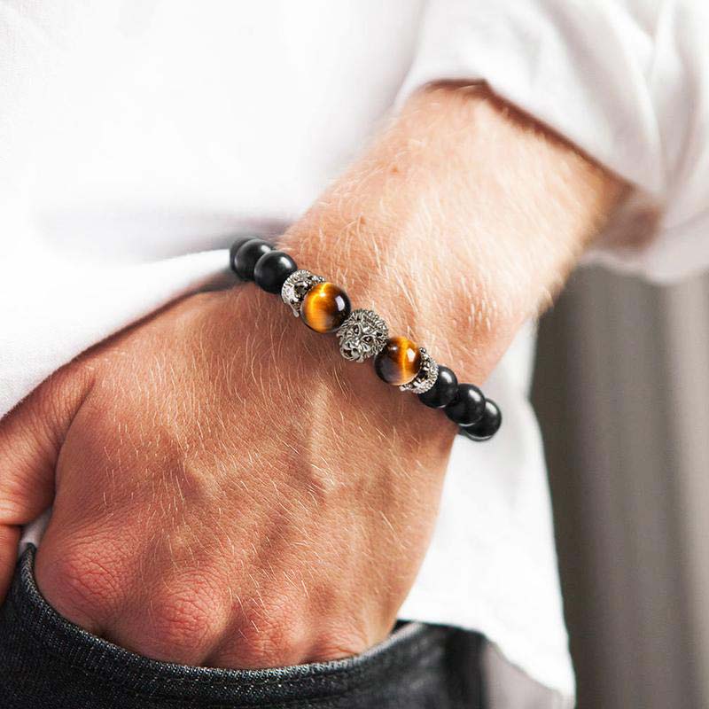 Olivenorma Natural Crystal Stone Lion Symbol Bracelet - image 3