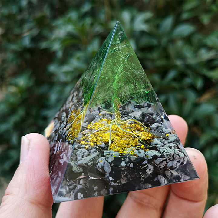 Olivenorma Alabaster Orgone Pyramid