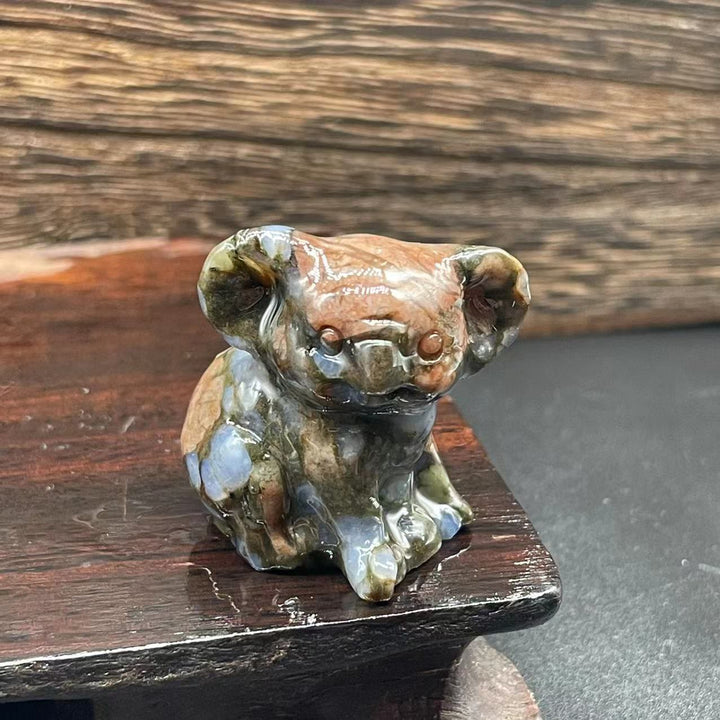 Olivenorma 1.2 Inches Carved Cute Koala Figurine Gemstone Decoration - image 33