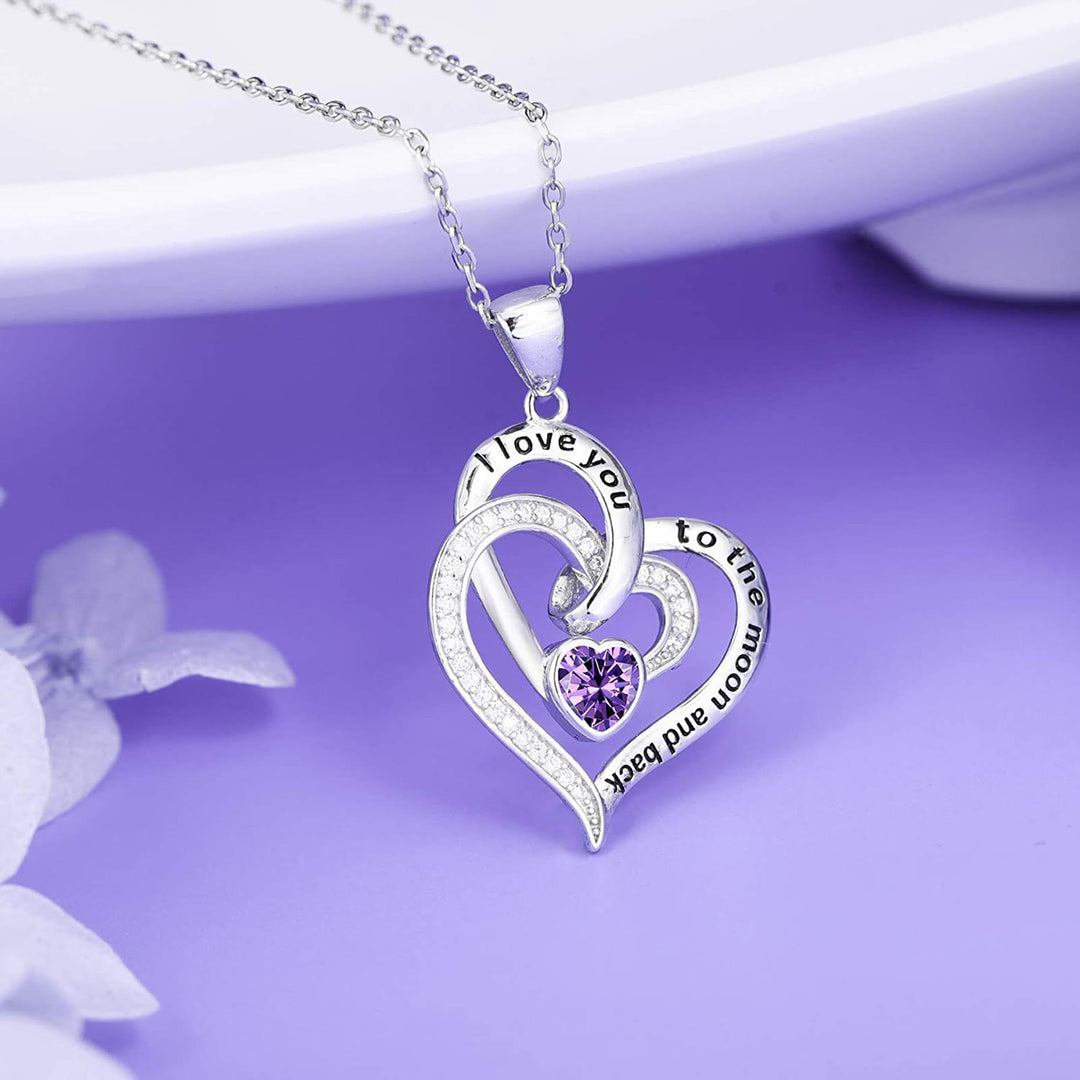 Olivenorma Hearts and Hearts Birthstone Gift Card Necklace - image 27