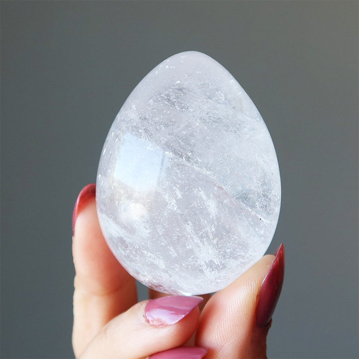 Easter Clear Quartz Miracle of Life Crystal Egg