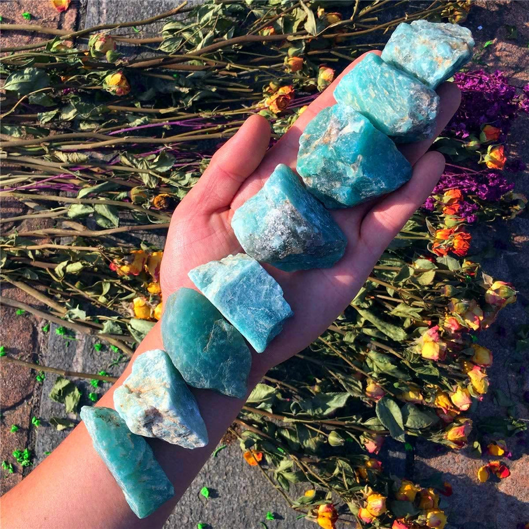 Olivenorma Crystal Rainbow Fluorite Natural Stone - 3-5cm - Amazonite - image 32