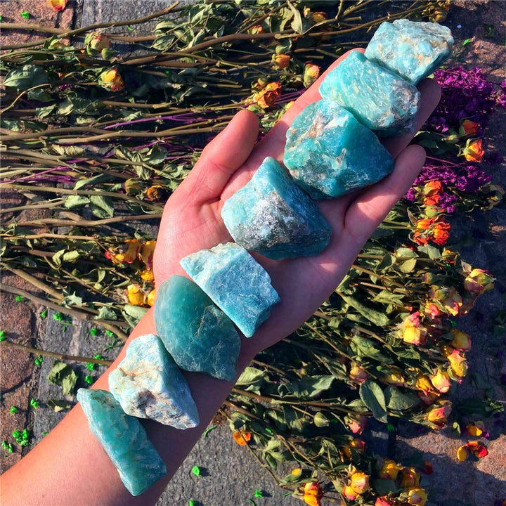 Olivenorma Crystal Rainbow Fluorite Natural Stone - 3-5cm - Amazonite - image 32