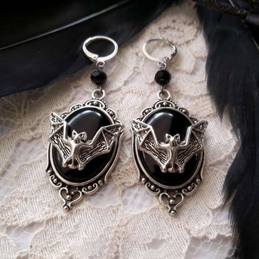 Olivenorma Silver Bat Obsidian Necklace - Earrings - image 8