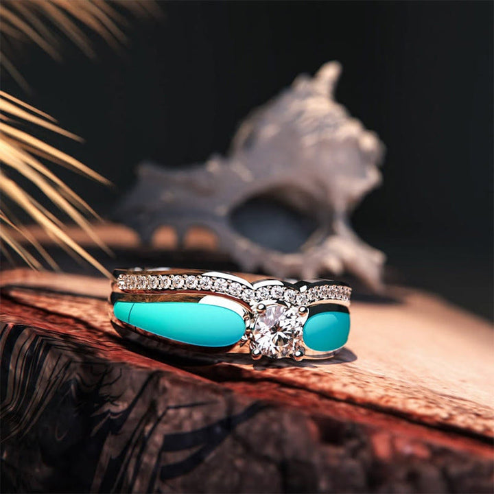 FREE Today: Blue Lagoon Turquoise 2 Piece Ring - image 6