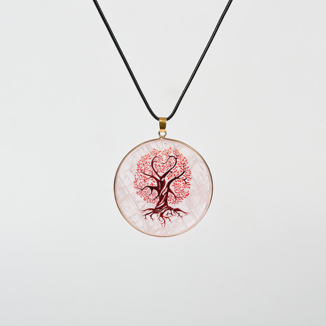 Olivenorma Crystal Hamsa Chakra Tree Of Life Necklace