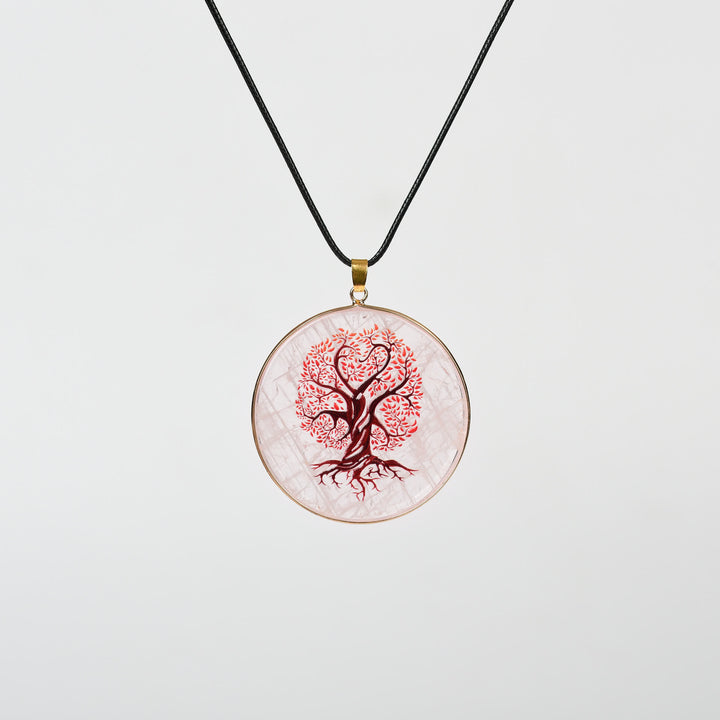 Olivenorma Crystal Hamsa Chakra Tree Of Life Necklace